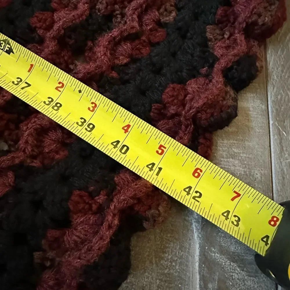 Vintage Crochet Throw Blanket Halloween Goth